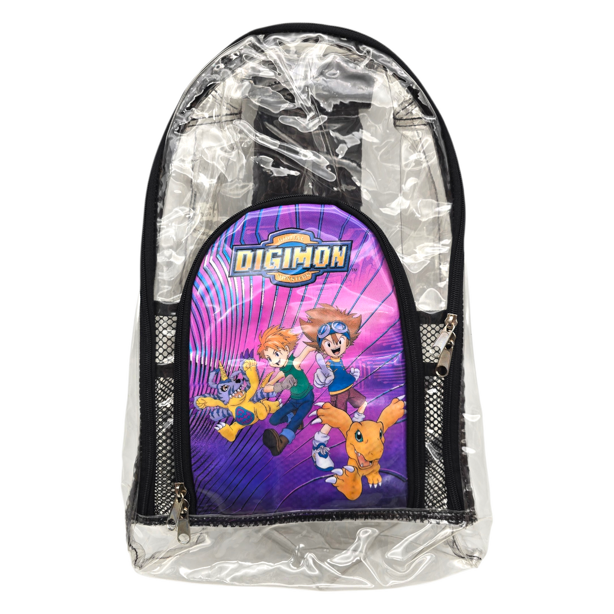 Mochila Backpack vintage Digimon Transparente 42x27 cms aprox