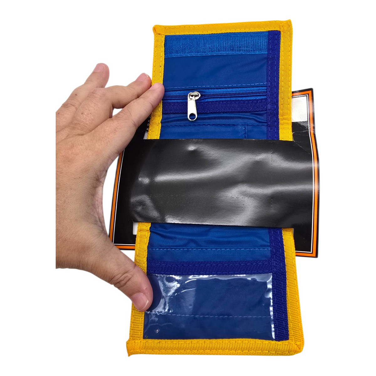 Cartera monedero vintage Marvin WB trifold azul