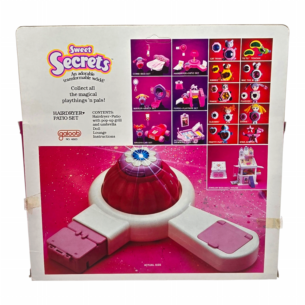Sweet Secrets Galoob Vintage - Hair Dryer Patio Set