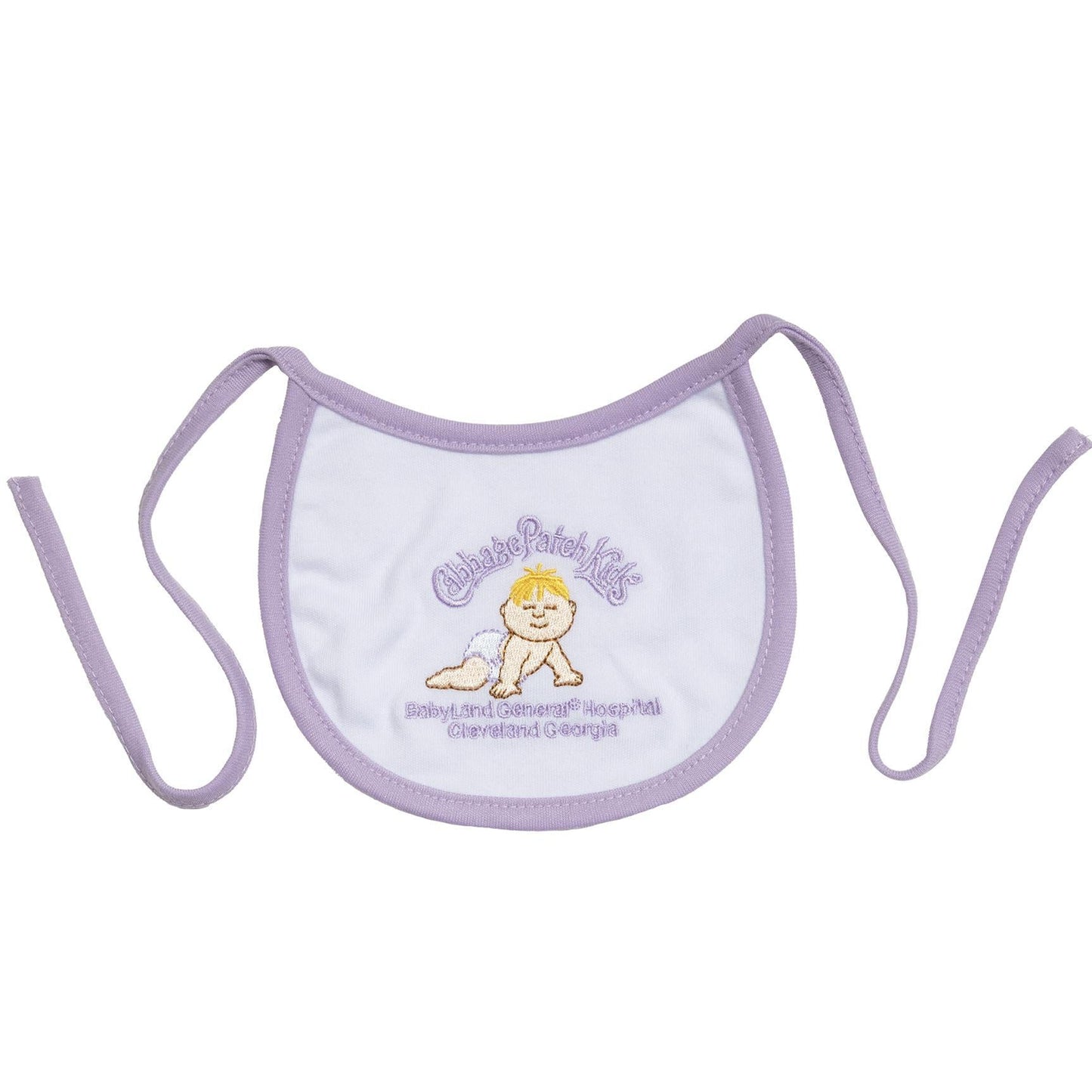 Babero Bordado Cabbage Patch original Hospital Babyland