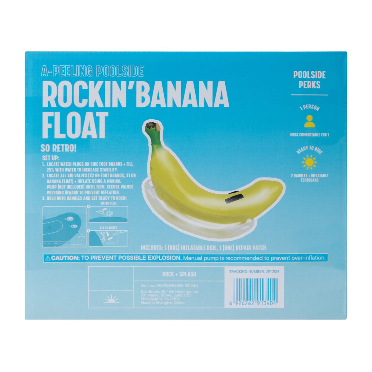 Inflable acuático Banana 131x.64 mts