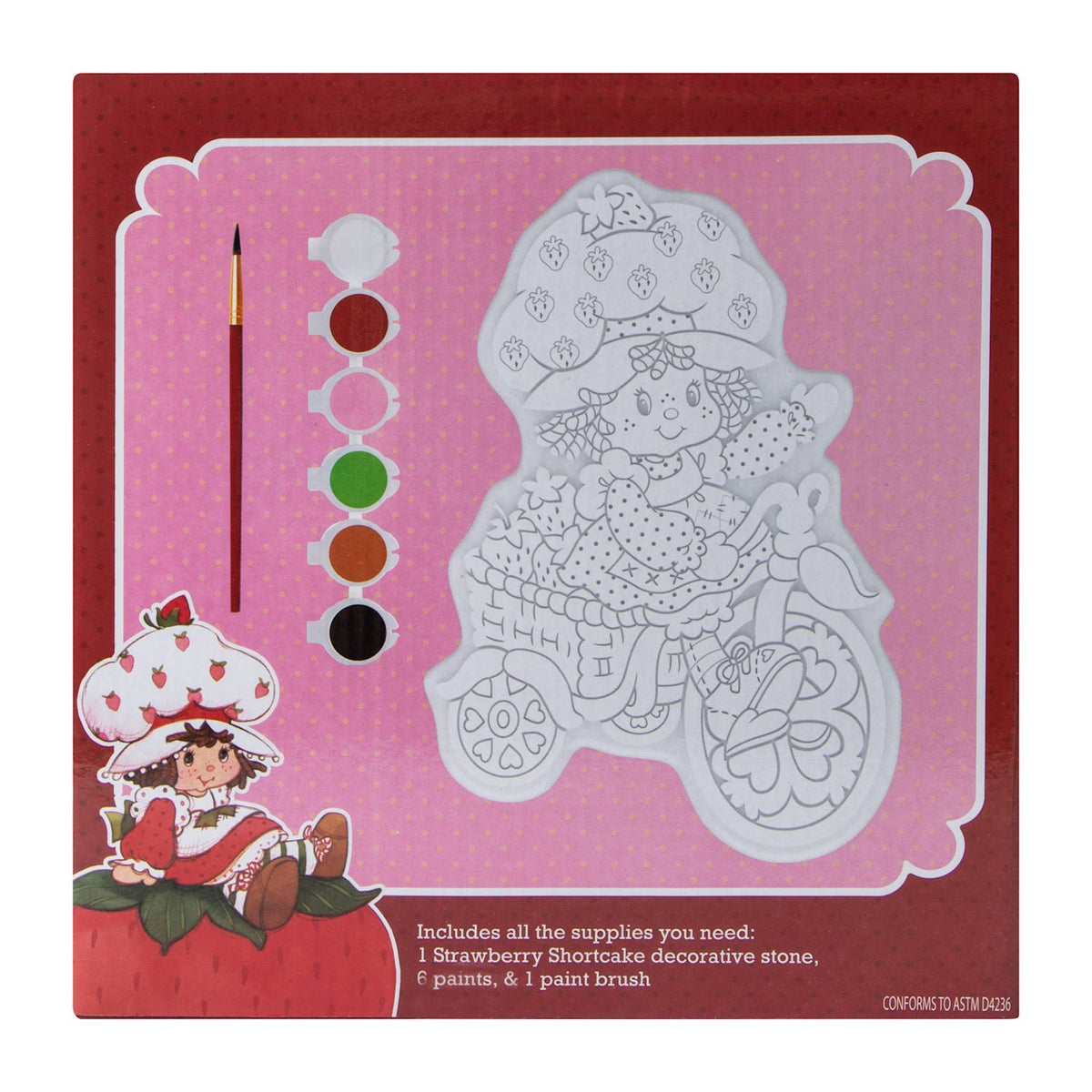 Set pintura en cerámica yeso Rosita Fresita. Incluye pinturas y pincel DIY