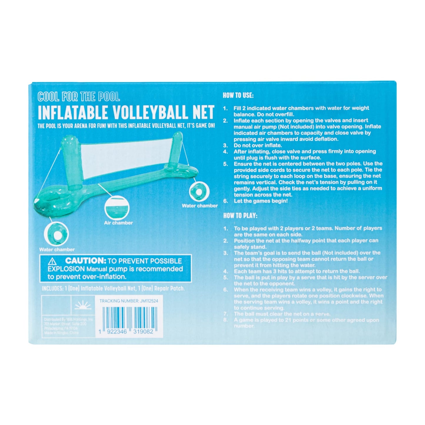 Inflabe acuático red de Volley ball 2.28x.64x.58 mts