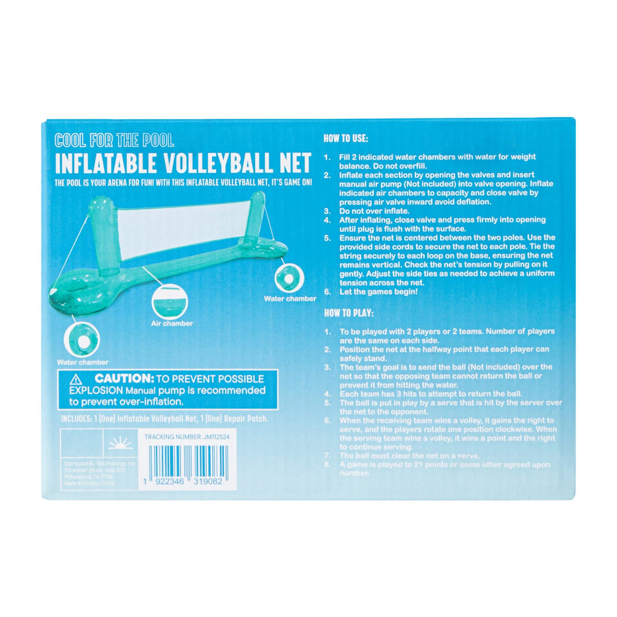 Inflabe acuático red de Volley ball 2.28x.64x.58 mts