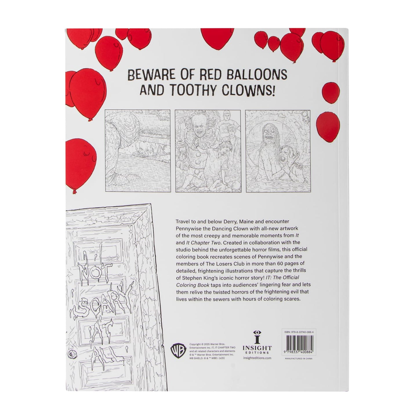 Libro para colorear Pennywise IT Halloween DIY