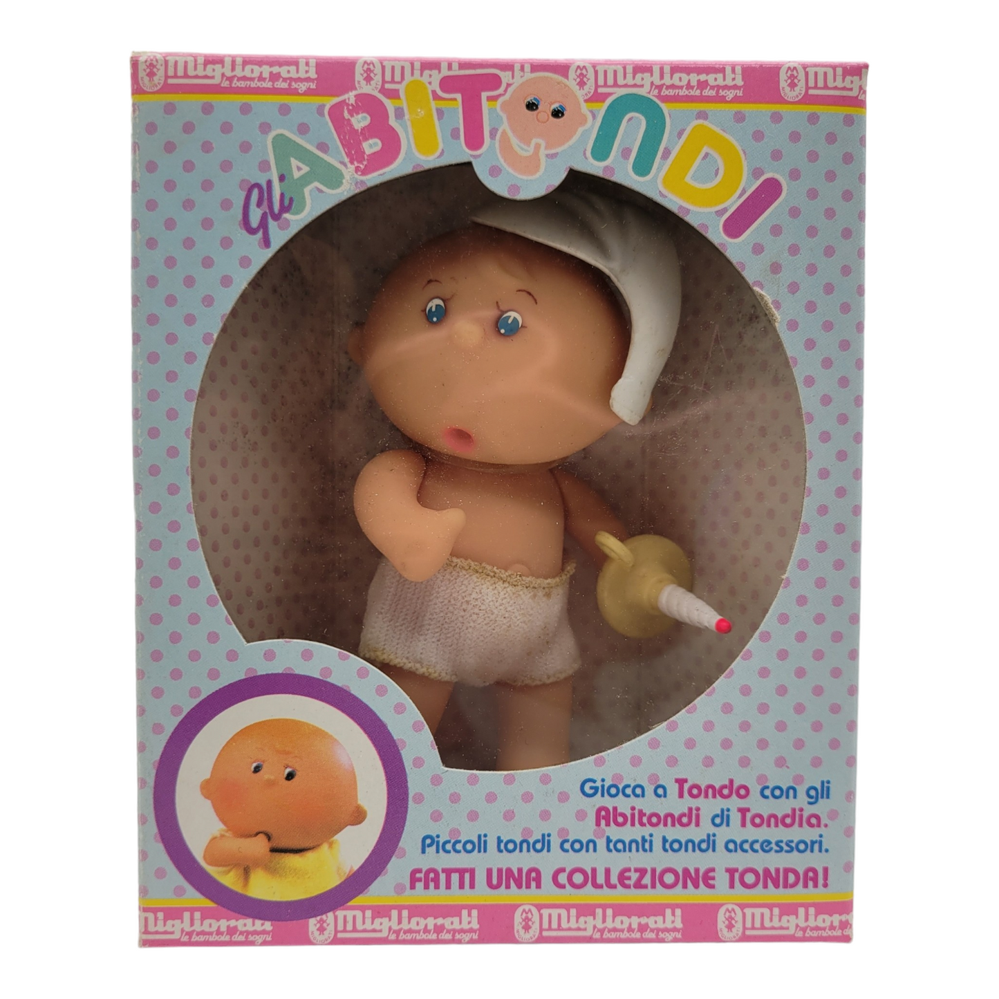 Mini tondo vintage Migliorati original italiano. 10 cms