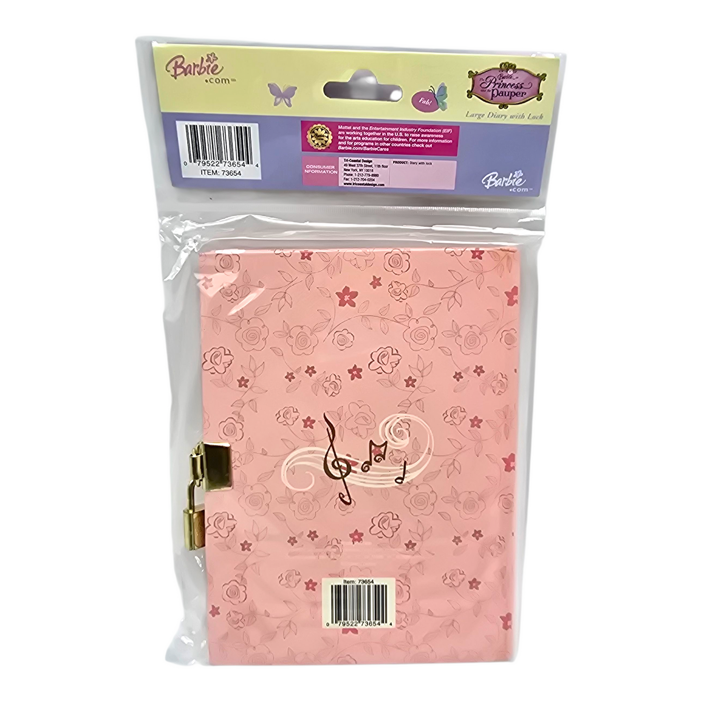 Diario de Bolsillo vintage Barbie La Princesa y la Plebeya (pequeño con candado)