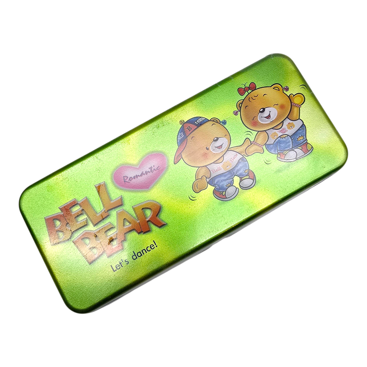Bell Bear Estuche vintage Ninety-nine Papelería vintage Nuevo años 90s Metálico Verde