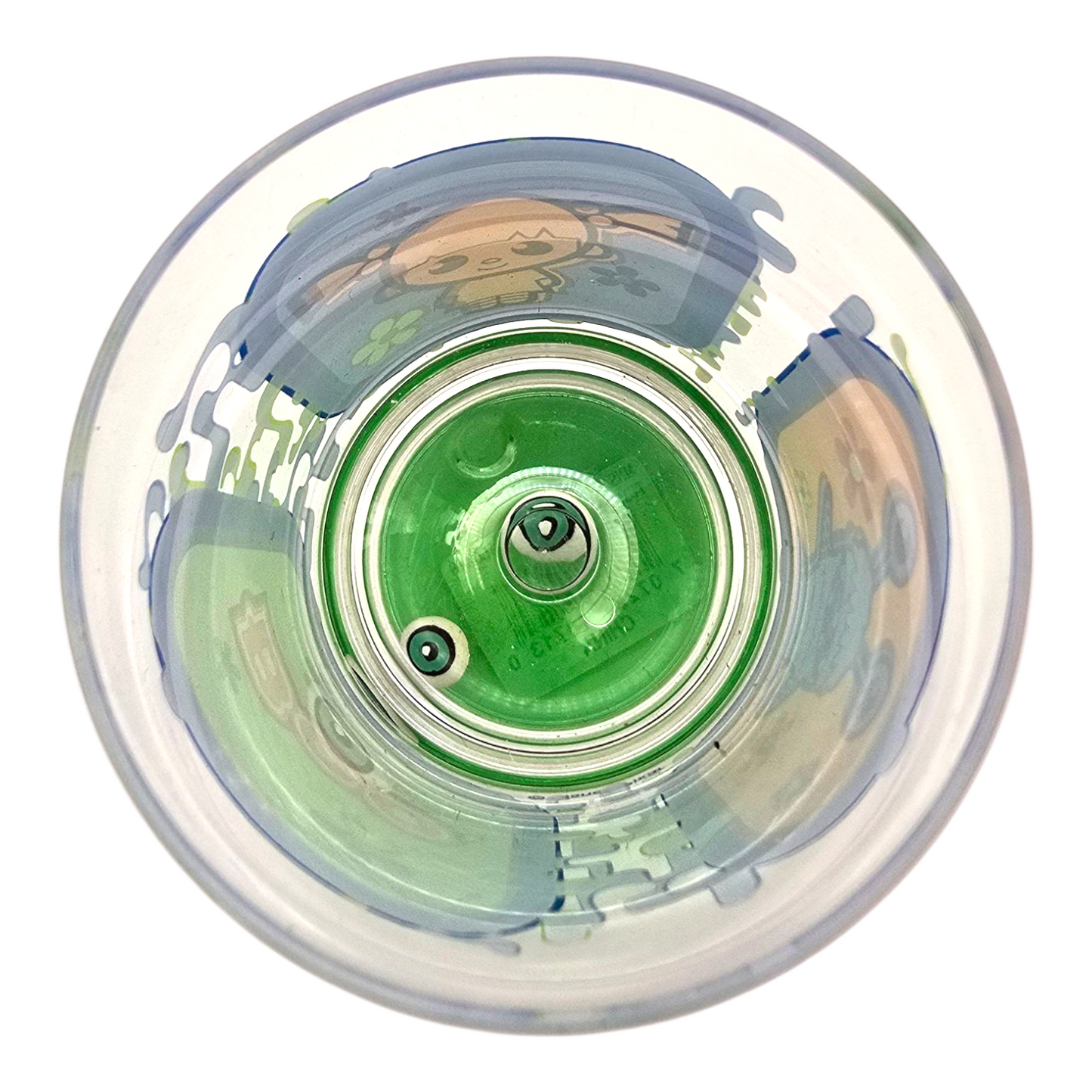 Vasito pequeñito vintage Monsters Inc con agua En la base