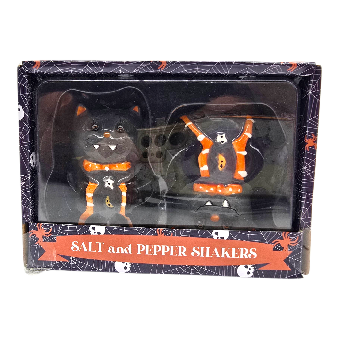 Set Salero y Pimentero Halloween murciélagos invertidos
