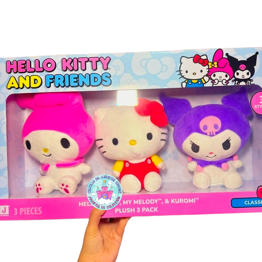 Set de peluches Hello Kitty 8 pulgadas (20 cms aprox)