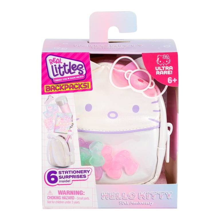 Real Littles Backpacks Hello Kitty and Friends - Hello Kitty 50 Aniversario Ultra Rara - Mochila Miniatura 9 cm