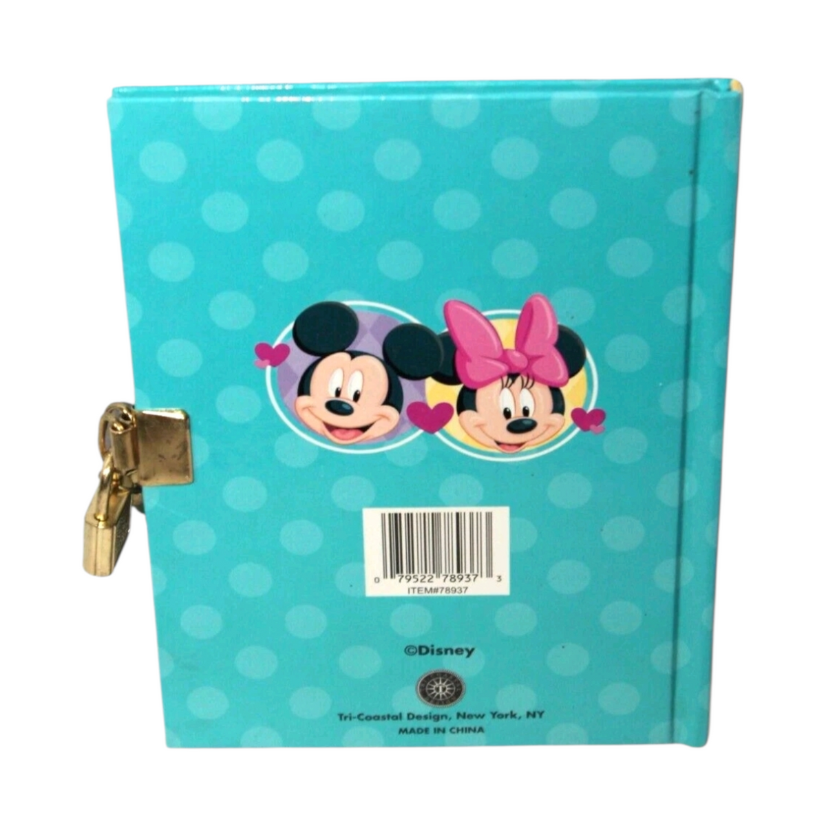 Diario vintage con candado Minnie y Mickey Disney
