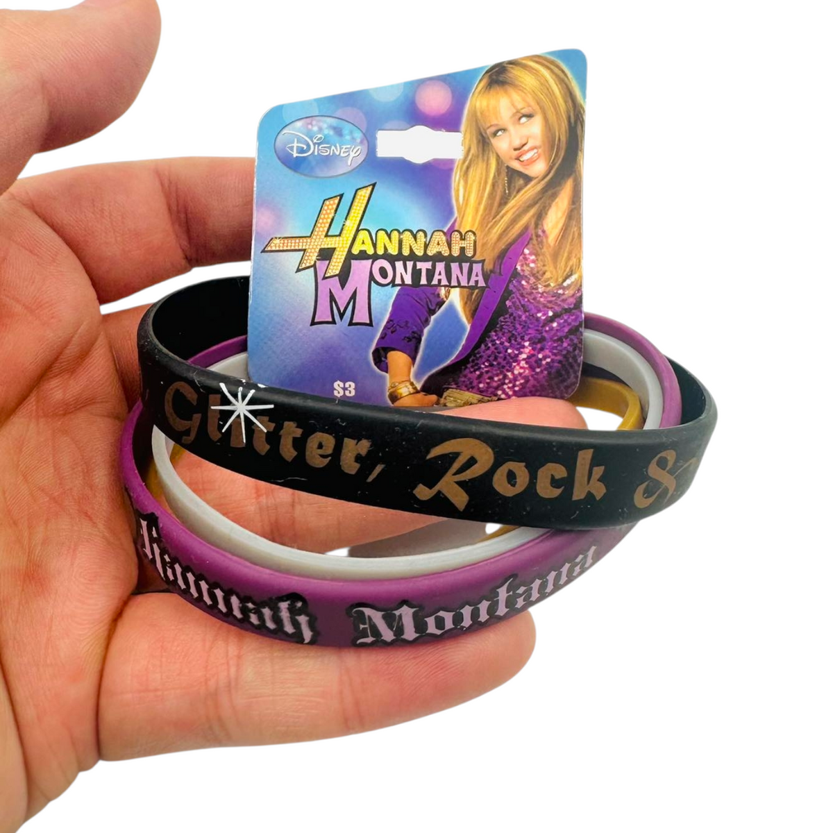 Años 2000s Hannah Montana Vintage Pulseras de Silicon