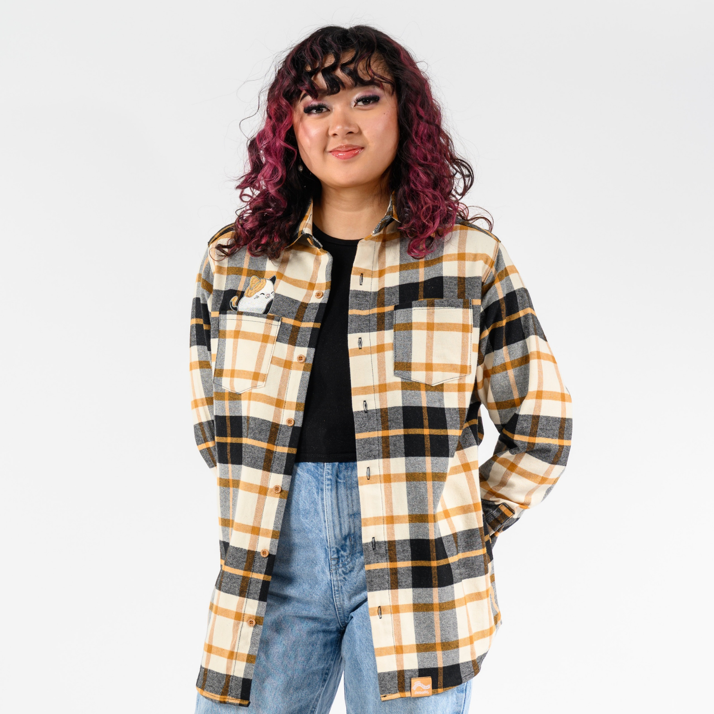 Camisa de franela unisex Squishmallows x Cakeworthy