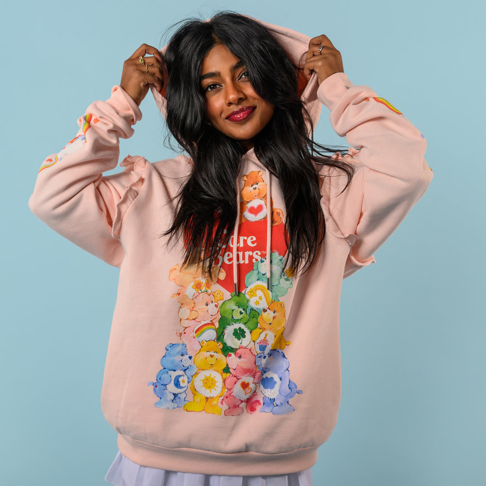 Sudadera Hoodie con volados Care bears x Cakeworthy Ositos Cariñositos