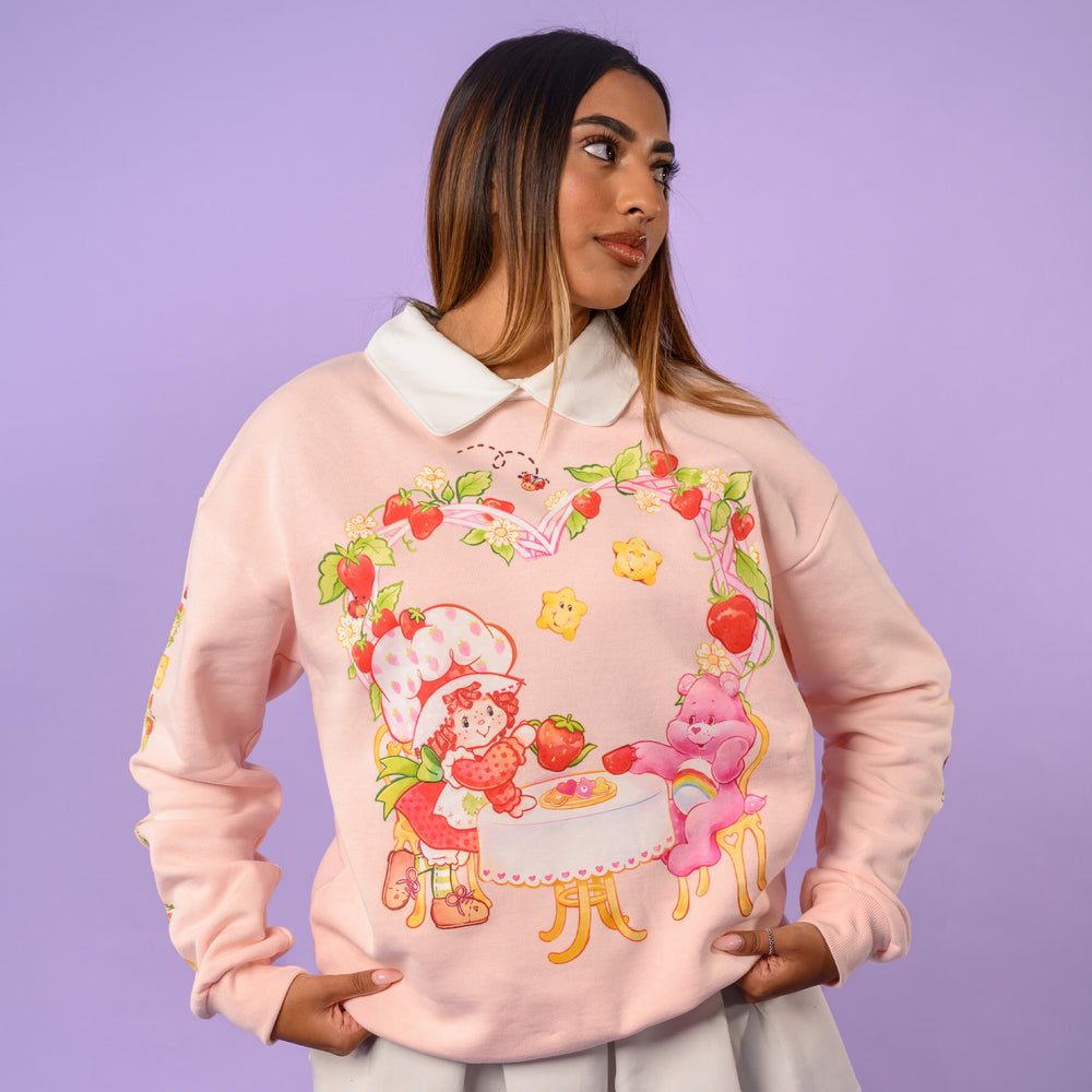 Sudadera Strawberry shortcake y Care bears x Cakeworthy Rosita Fresita Ositos Cariñositos