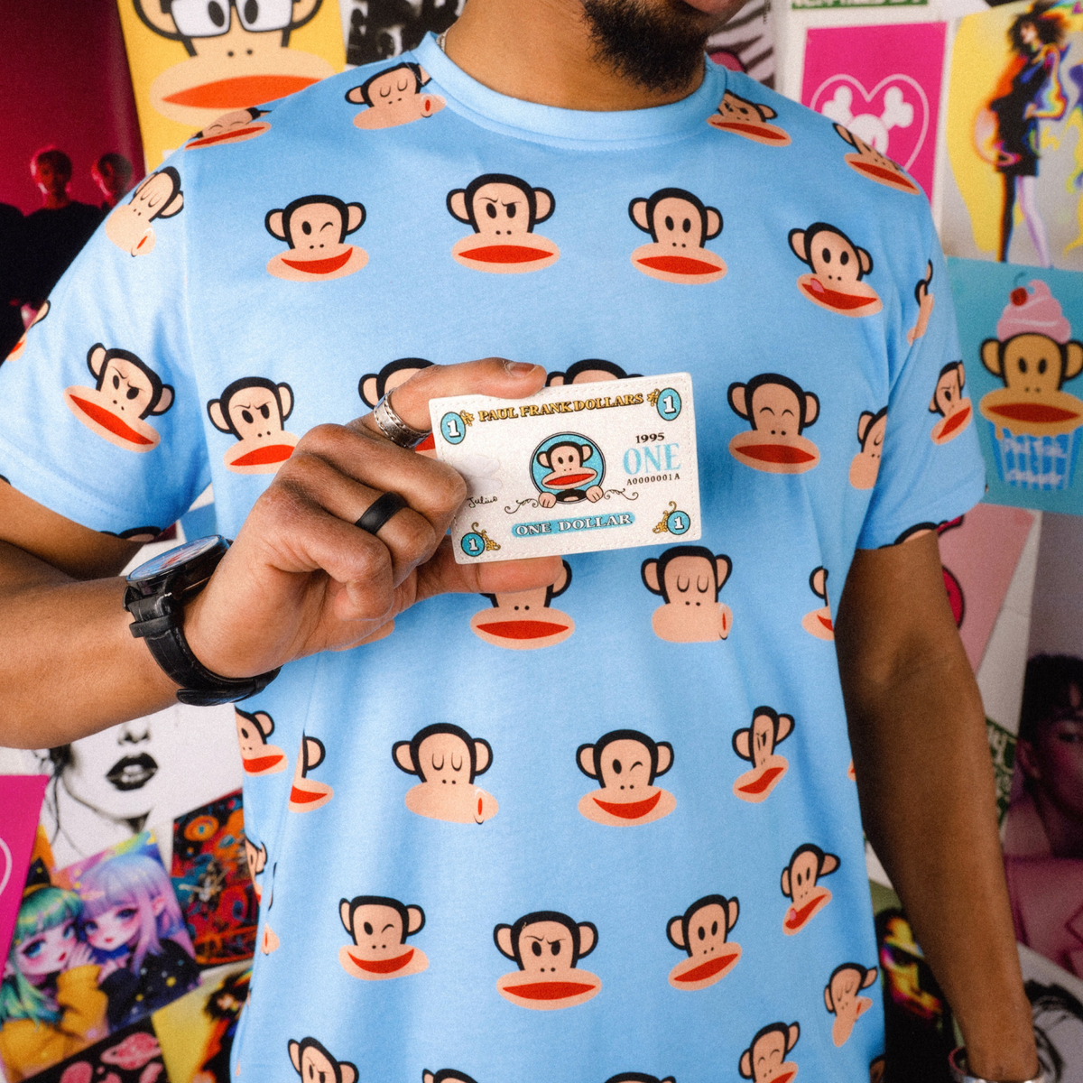 Paul Frank x Cakeworthy Tarjetero con glitter