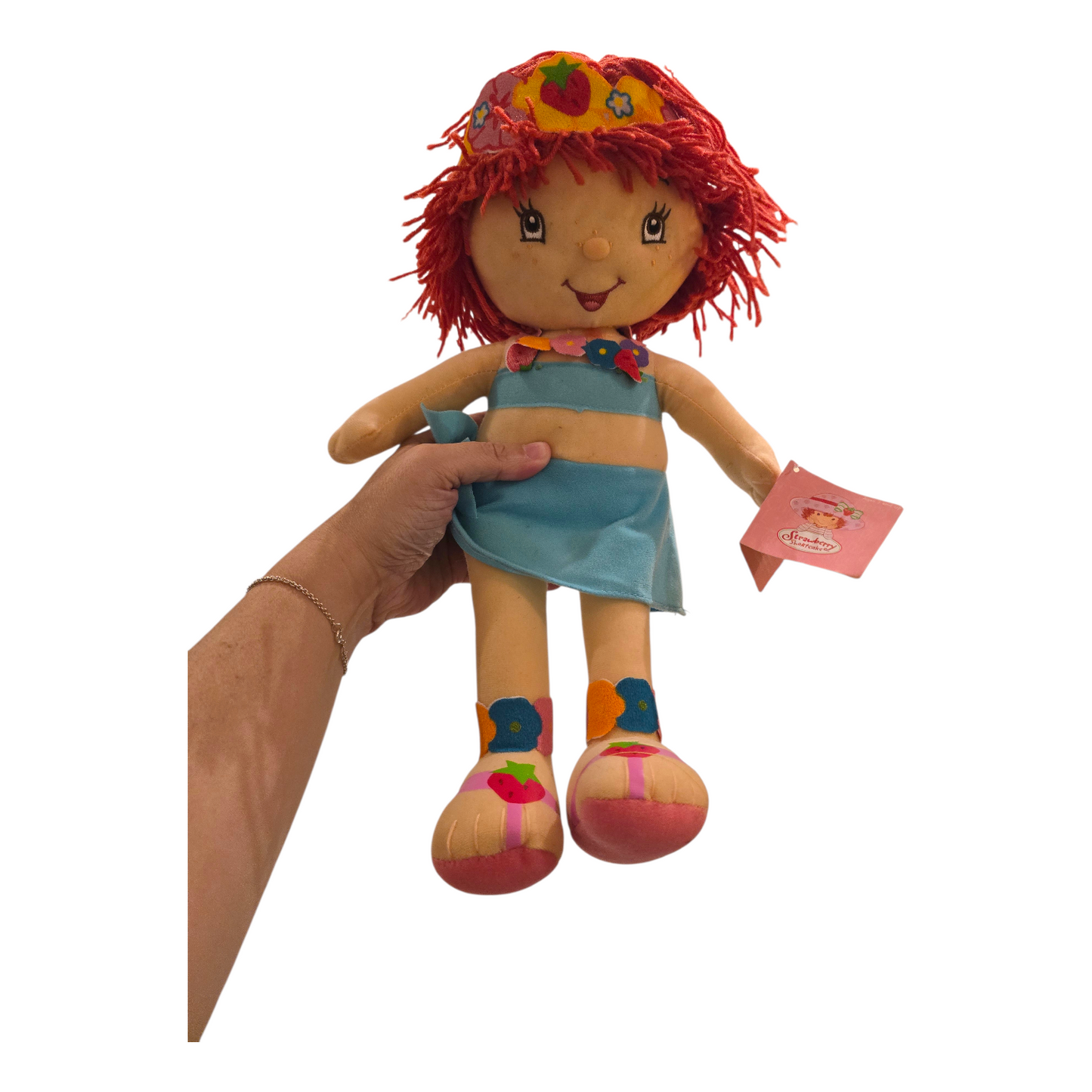Muñeca vintage año 2004 Seaberry Beach Peluche Mediana 38 cms Rosita Fresita  Strawberry Shortcake