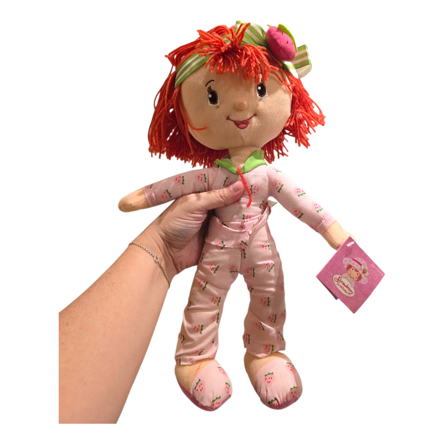 Muñeca vintage año 2004 Pijama Peluche Mediana 39 cms Rosita Fresita Strawberry Shortcake