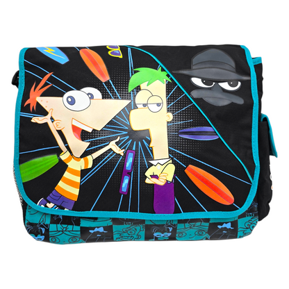 Mochila Backpack vintage Phineas Y Ferb 35x30 cms aprox Messenger bag