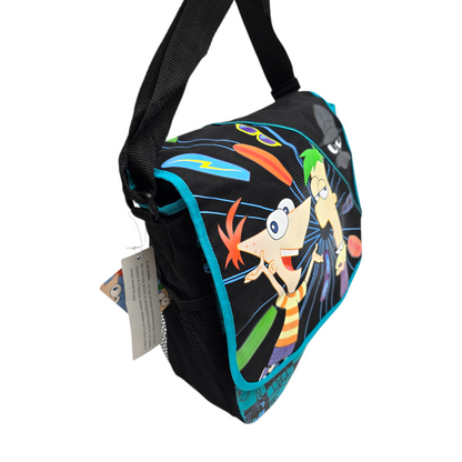 Mochila Backpack vintage Phineas Y Ferb 35x30 cms aprox Messenger bag