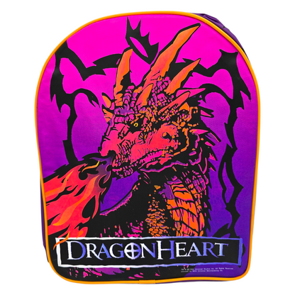 Mochila Backpack vintage Dragon Heart 38x30 cms aprox amarillo