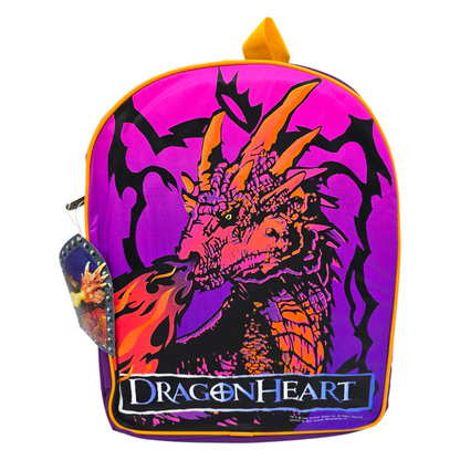 Mochila Backpack vintage Dragon Heart 38x30 cms aprox amarillo