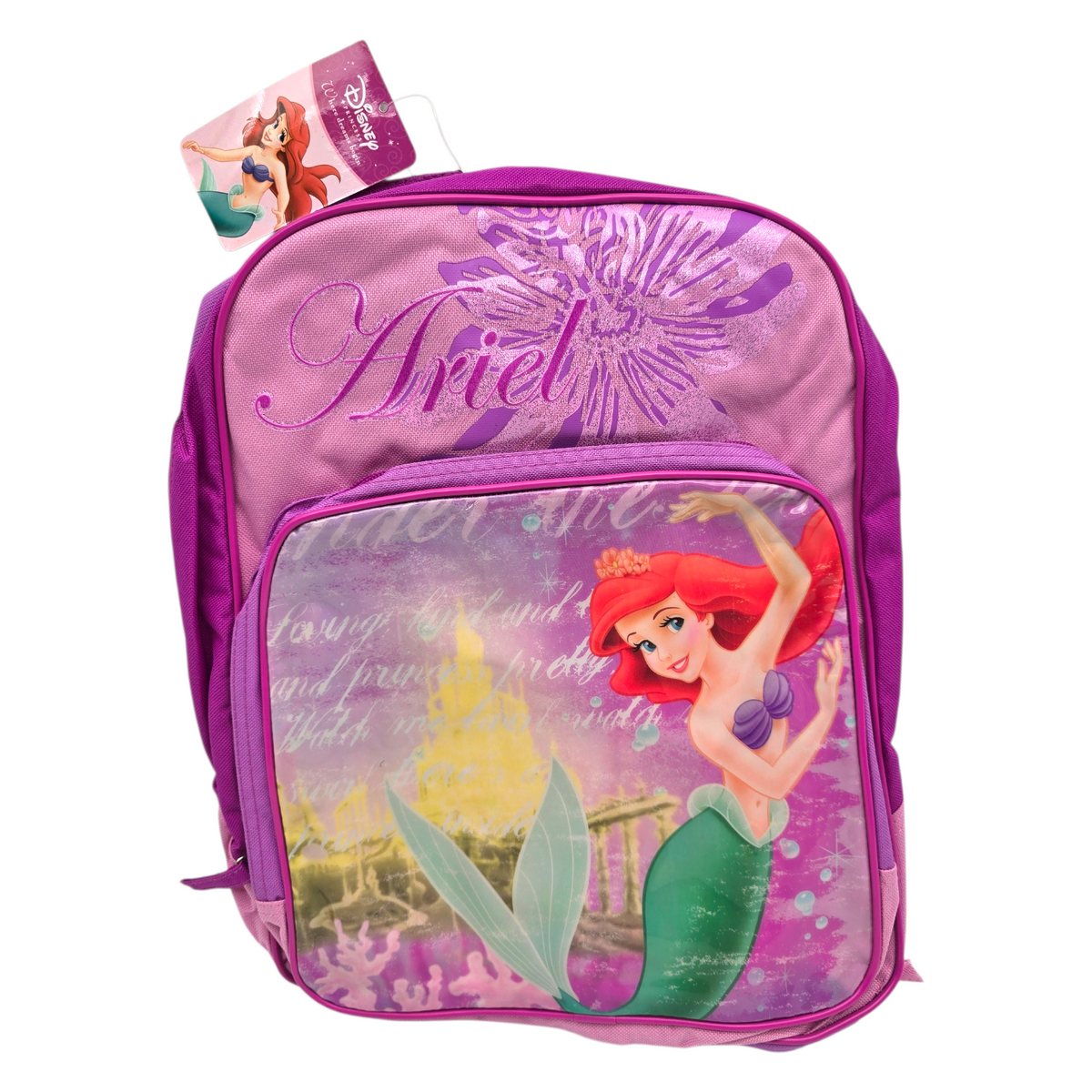 Mochila Backpack vintage Ariel 38x30 cms aprox Disney