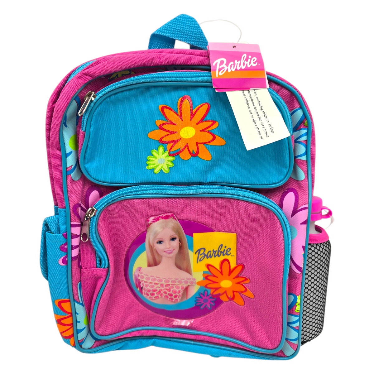 Mini Mochila Backpack Barbie vintage años 2000s con thermo 30x25 cms aprox azul