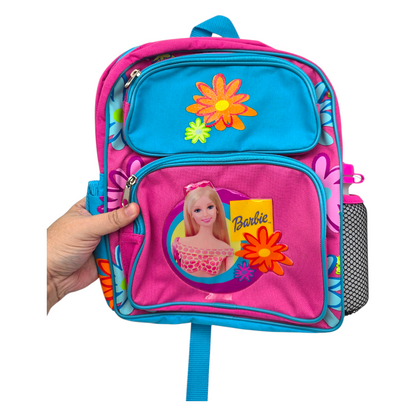 Mini Mochila Backpack Barbie vintage años 2000s con thermo 30x25 cms aprox azul