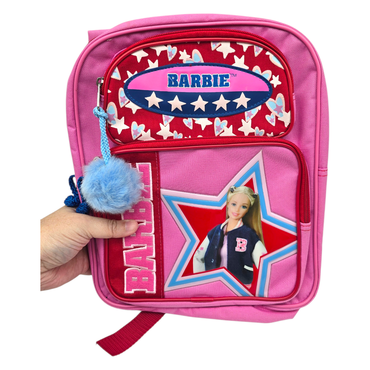 Mini Mochila Backpack Barbie vintage años 2000s 33x25 cms aprox Rosa