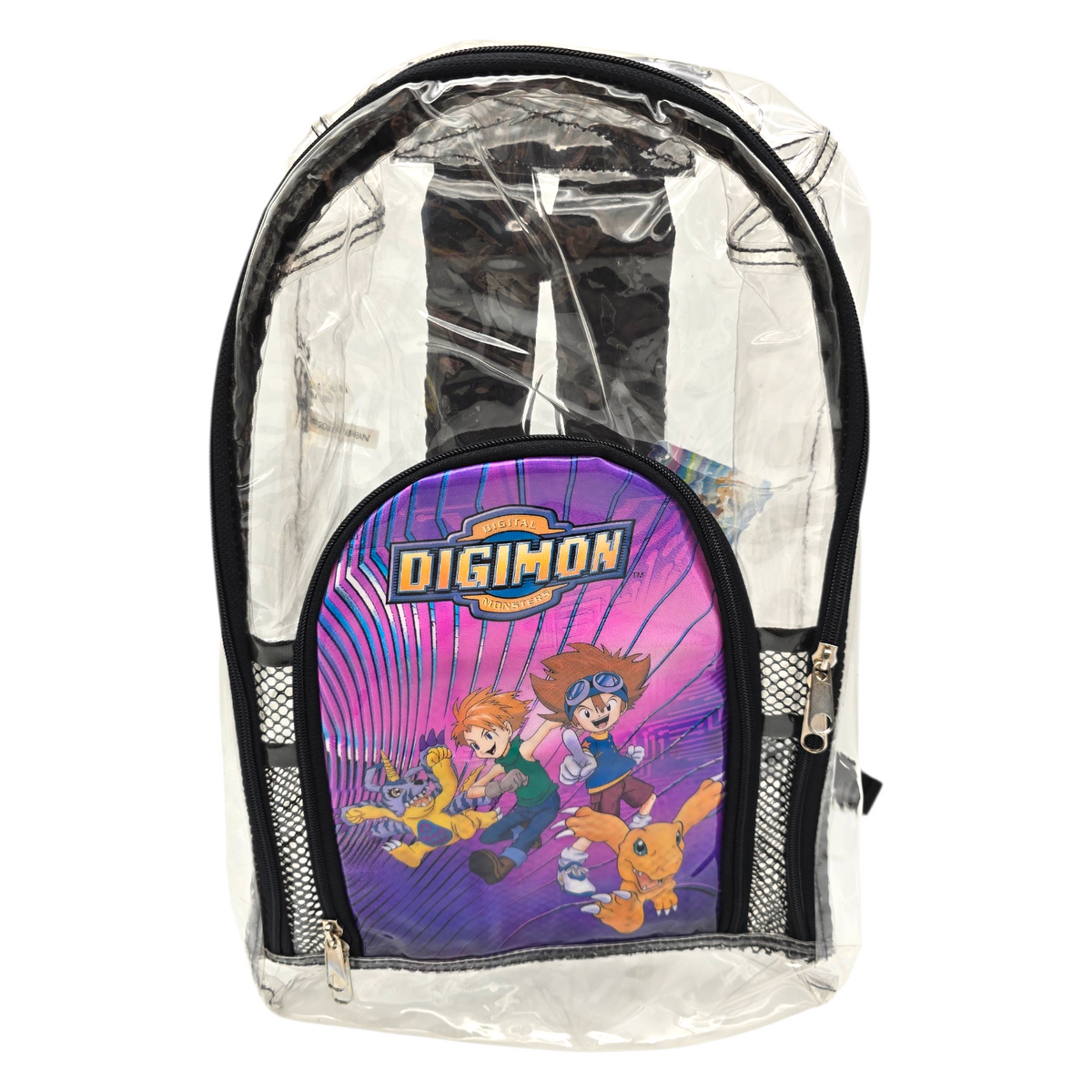Mochila Backpack vintage Digimon Transparente 42x27 cms aprox