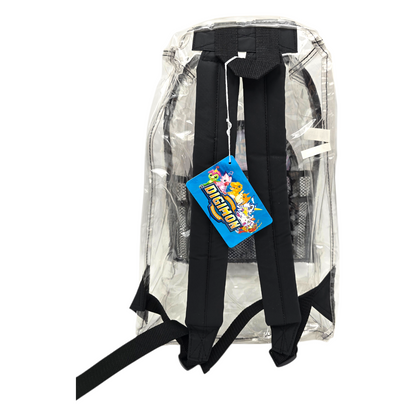 Mochila Backpack vintage Digimon Transparente 42x27 cms aprox