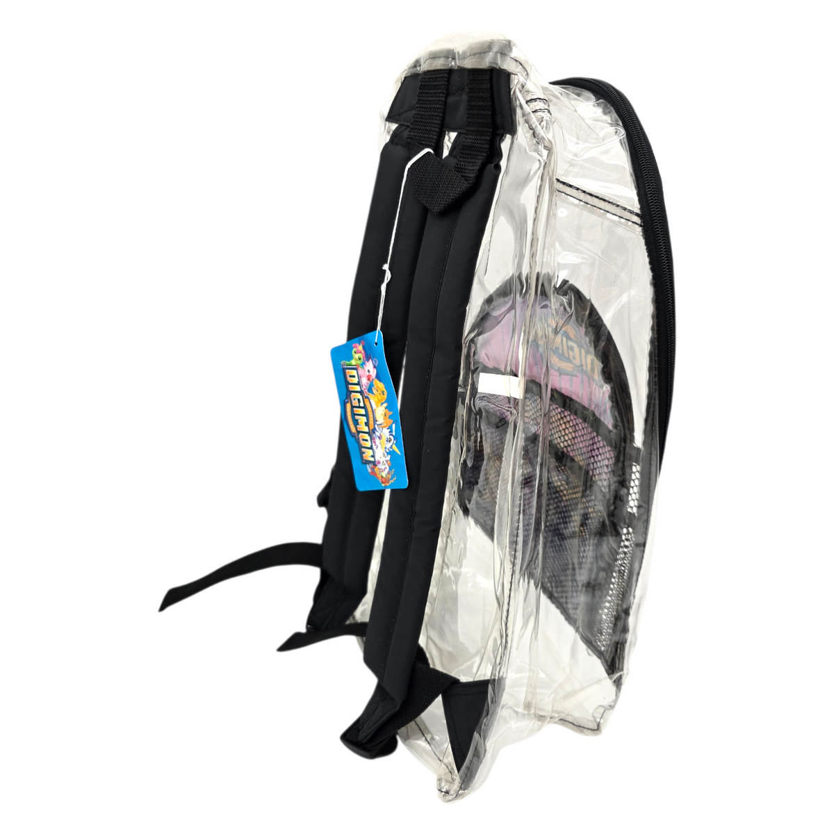 Mochila Backpack vintage Digimon Transparente 42x27 cms aprox