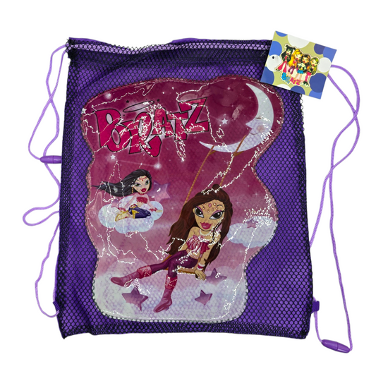 Bratz Vintage string bag bolsa tipo saco genérico 26cm x 30cm morada