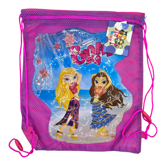 Bratz Vintage string bag bolsa tipo saco genérico 26cm x 30cm rosa con rosa