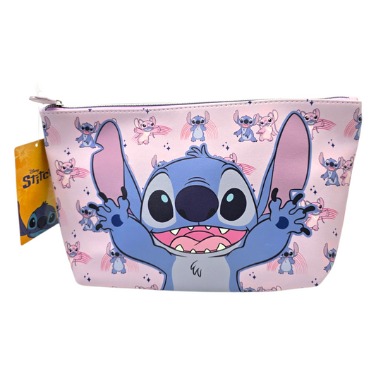 Estuche cosmetiquera bolsa Stitch y Ángel 29x20cm aprox Disney