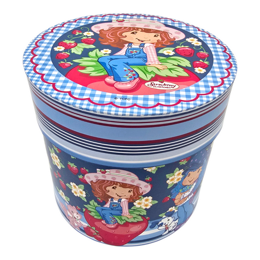 Caja organizadora decorativa Rosita fresita Strawberry Shortcake vintage American greetings Año 2008 diámetro 14 cms x 13 bote