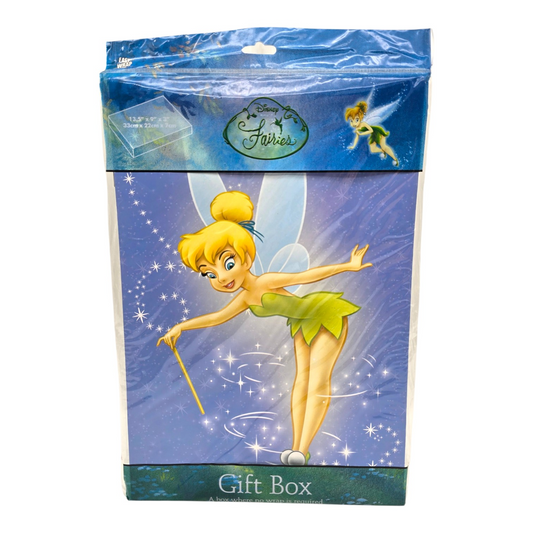 Caja de cartón de regalo para armar vintage Campanita Tinkerbell 33x22x7cm Disney