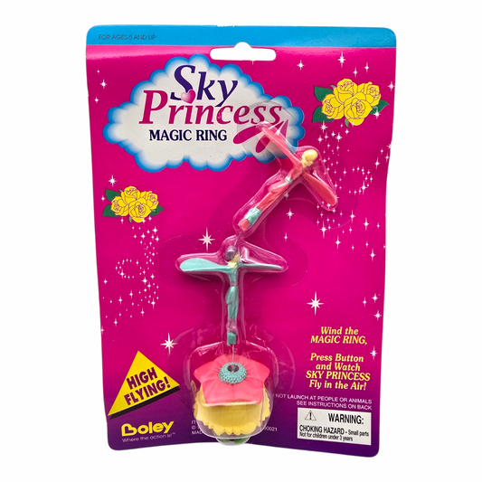 Anillo Sky Princess Magic Ring Boley Vintage (tipo Sky Dancers) - Rosa con Turquesa