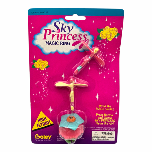 Anillo Sky Princess Magic Ring Boley Vintage (tipo Sky Dancers) - Rosa con Amarillo