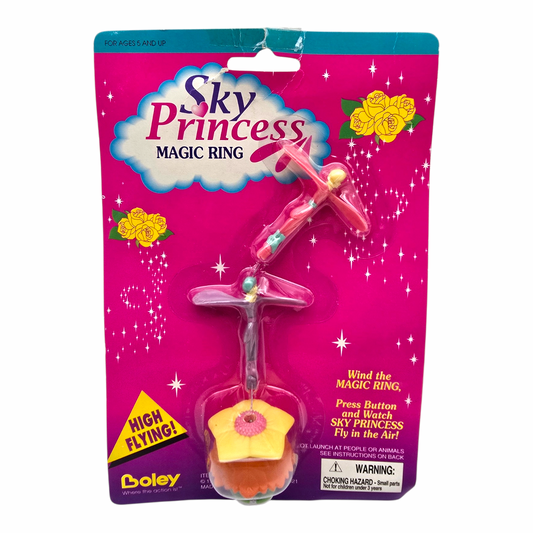 Anillo Sky Princess Magic Ring Boley Vintage (tipo Sky Dancers) - Rosa con Lila