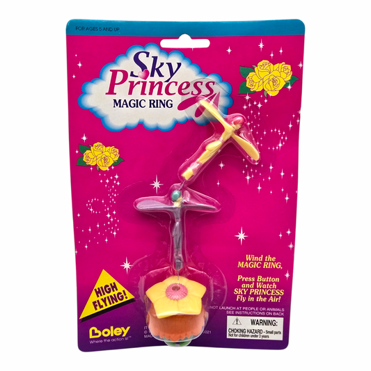 Anillo Sky Princess Magic Ring Boley Vintage (tipo Sky Dancers) - Amarillo con Lila