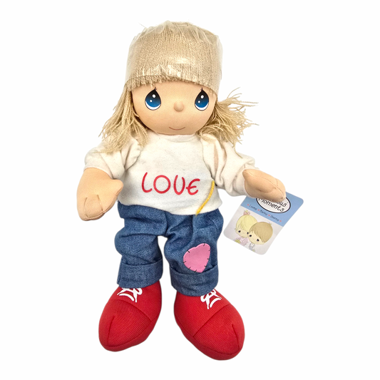 Muñeco de tela vintage Precious Moments Ryan 11" 25 cms aprox