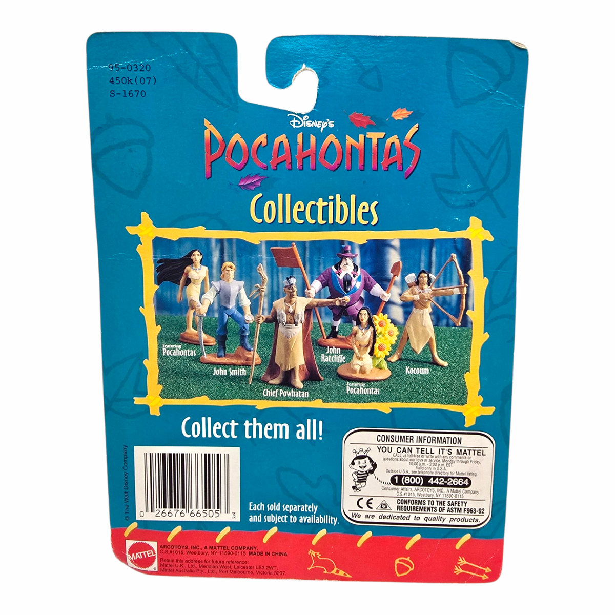 Vintage - Figura Pocahontas - Años 90 John Smith Disney