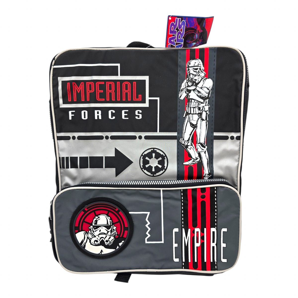 Mochila Backpack vintage Star Wars Imperio rectangulo 39x31 cms aprox trooper
