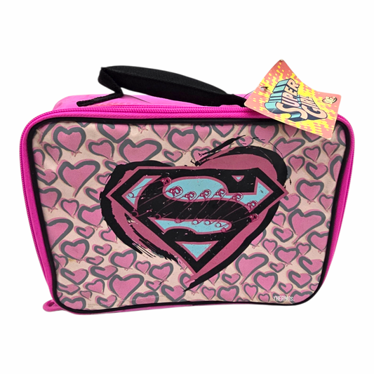 Lonchera vintage Super girl 25x19 cms aprox nueva ligeros detalles de edad