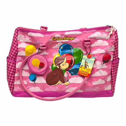 Maleta Duffle bag grande bolso vintage Curious George 50x33 cms aprox rosa