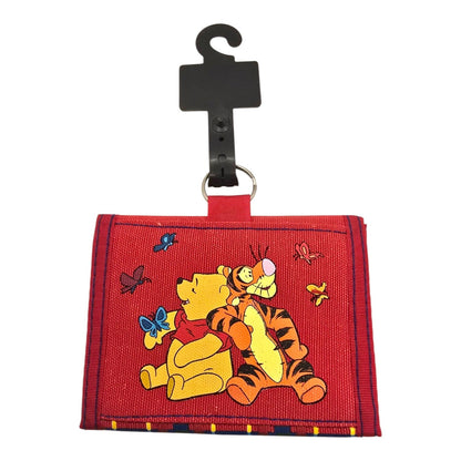 Cartera Monedero Vintage Winnie Pooh Tigger Mariposas Rojas Disney